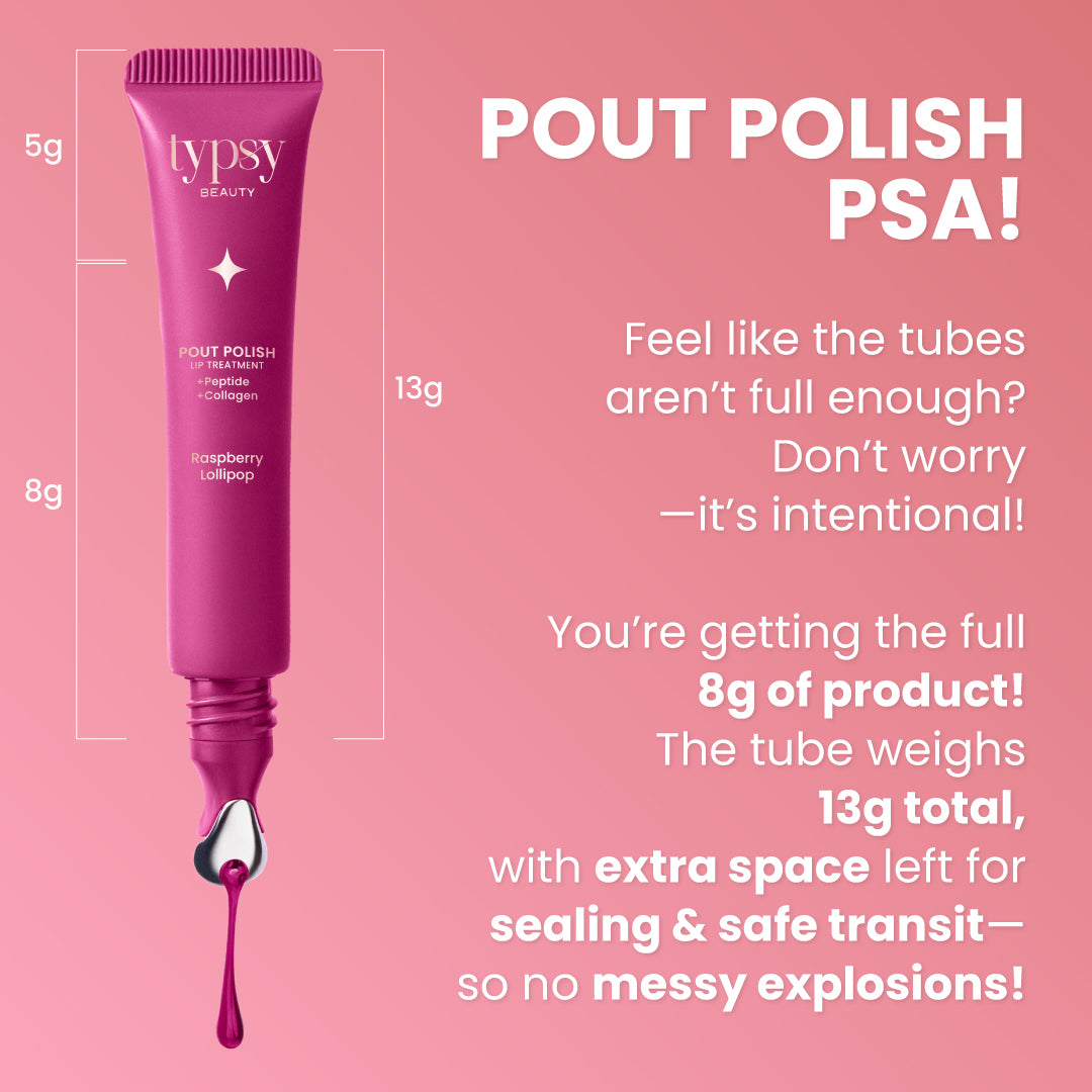 Pout Polish Lip Treatment Balm Shimmery Pink