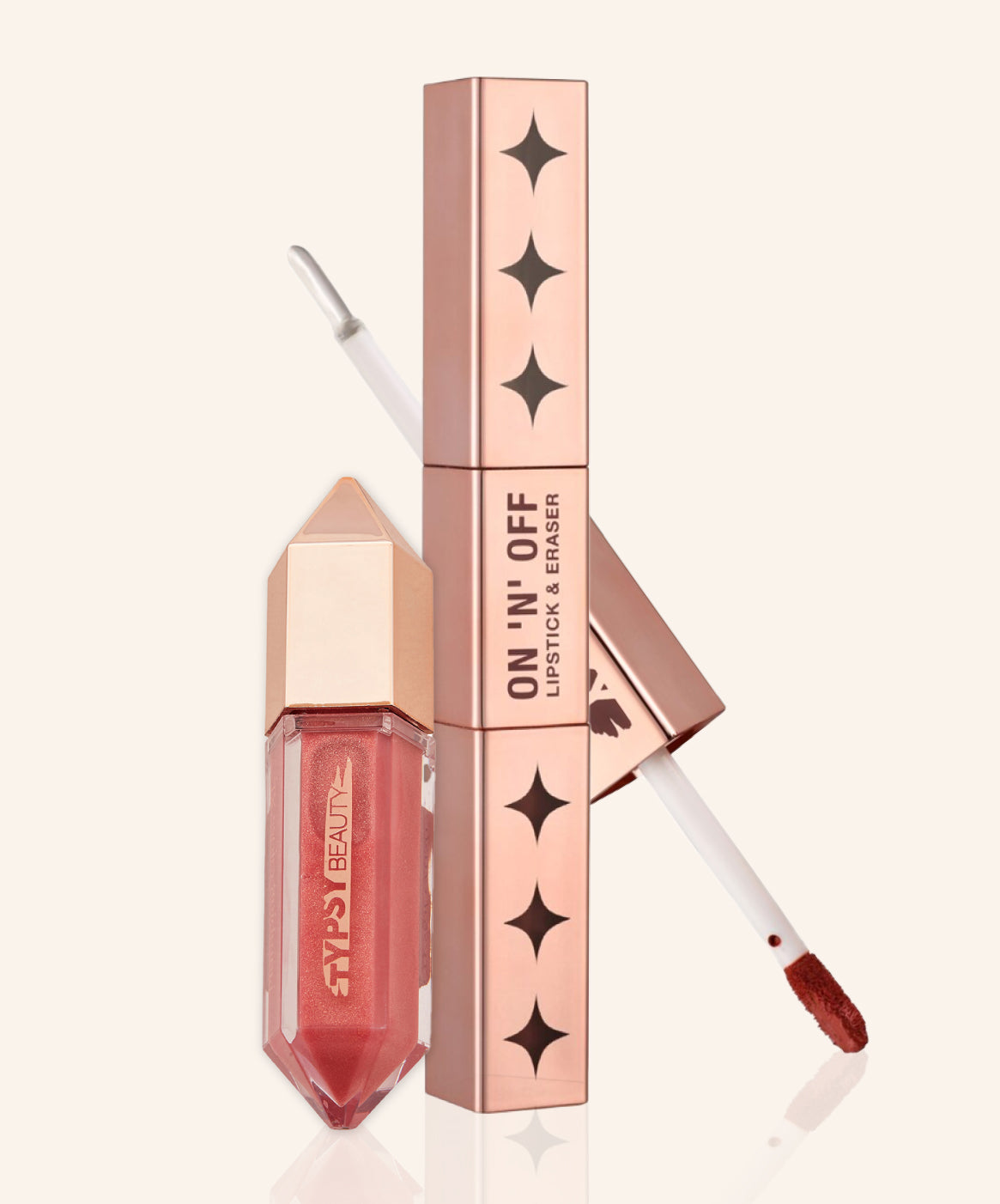 Crystal Plumping Gloss & On and Off Lipstick + Eraser