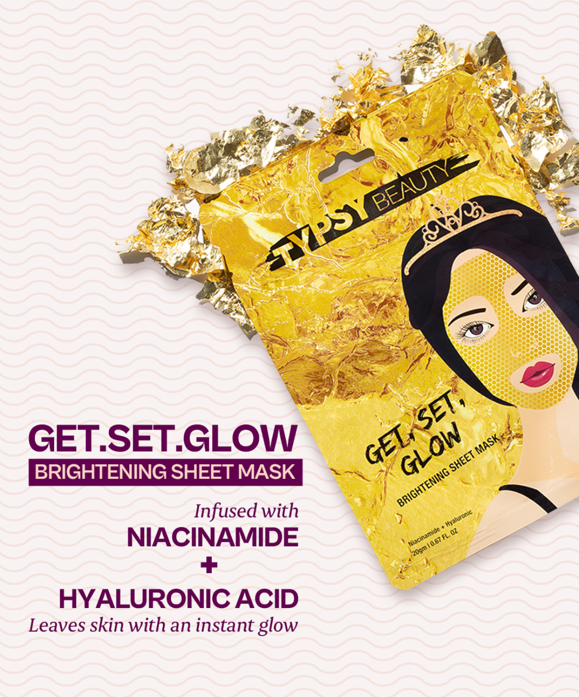Get Set Glow Brightening Sheet Mask - Typsy Beauty