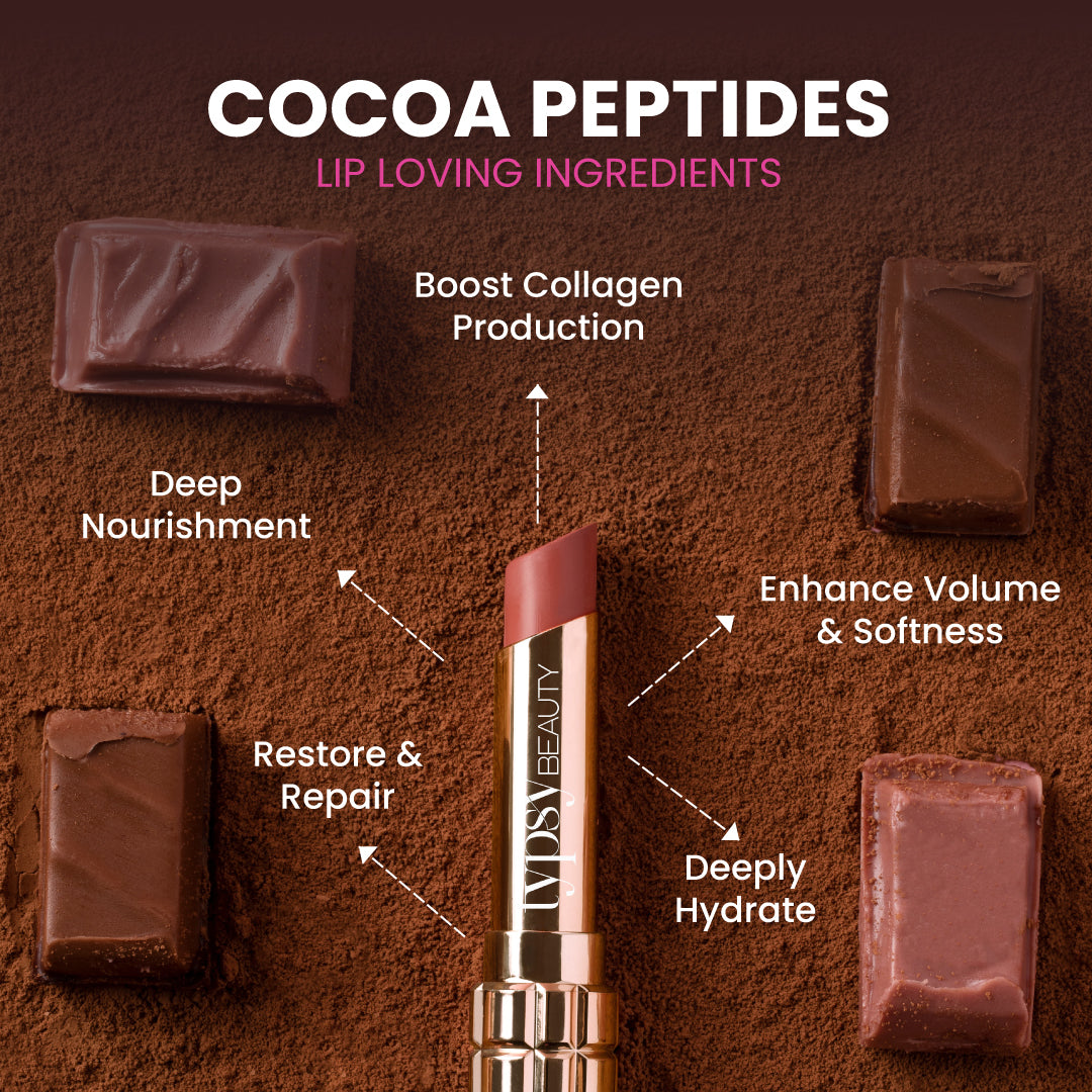 Lip Treatment Balm + Cocoa Peptide Lipstick