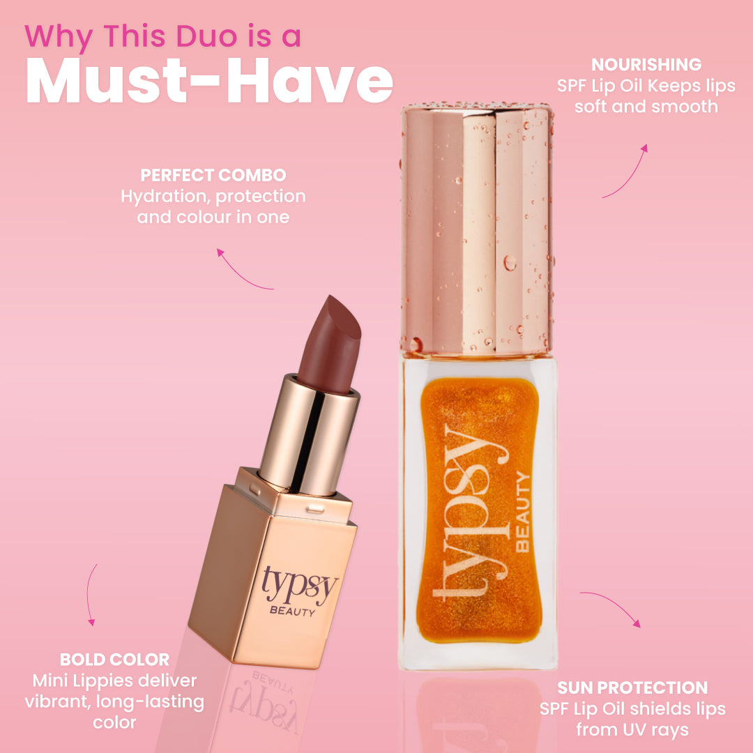 Hi Honey! SPF Lip Oil + Happy Hour Mini Lippies Combo