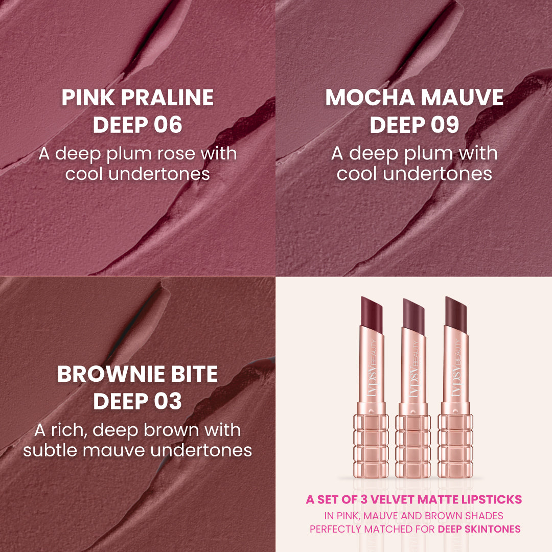 DARK TRIO COCOA PEPTIDE VELVET MATTE LIPSTICK COMFORT MATTE LIPSTICK