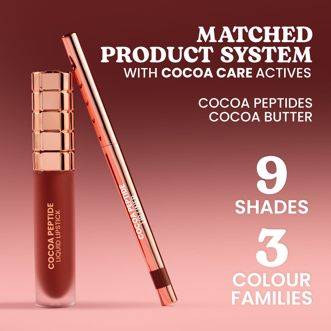 Cocoa Peptide Liquid Lipstick & Lip Liner Duo