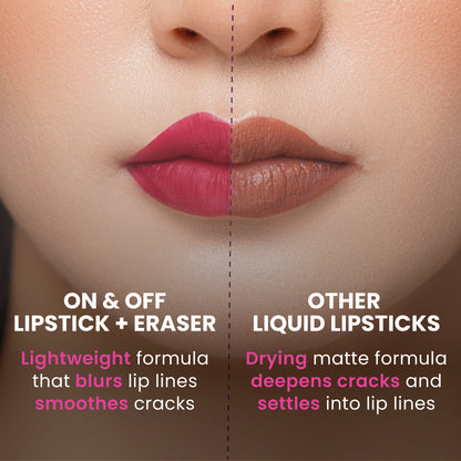 On & Off Lipstick + Eraser