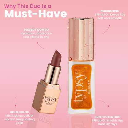 Hi Honey! SPF Lip Oil + Happy Hour Mini Lippies Combo